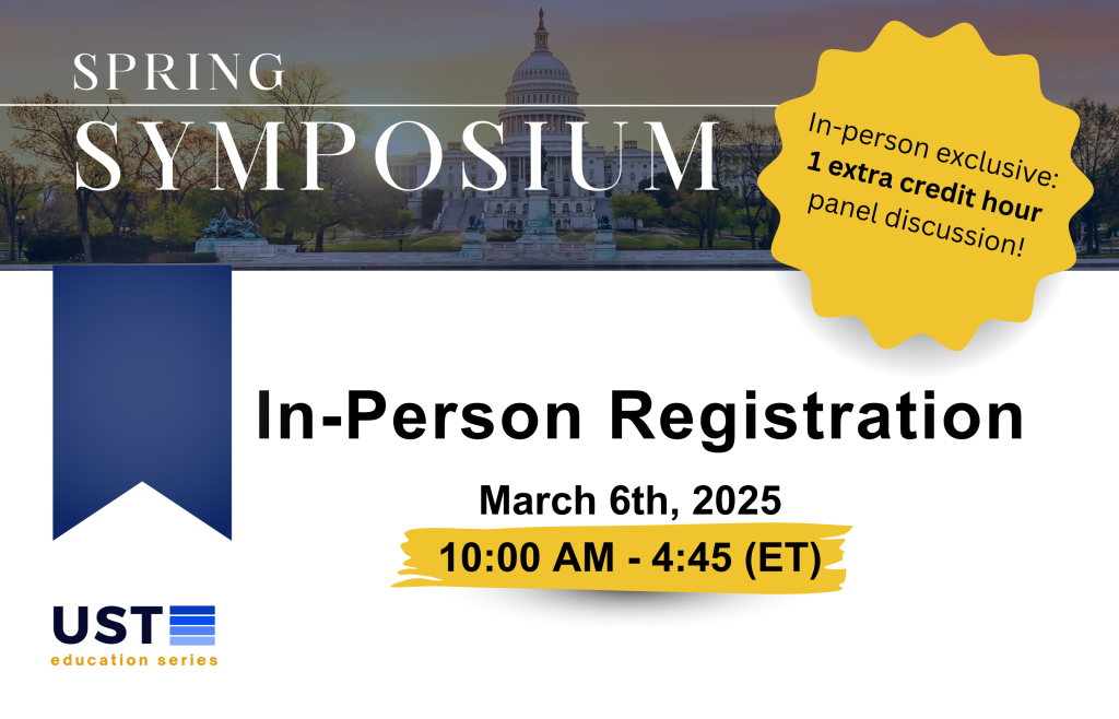 Credit Session Spring Symposium: In-Person Registration - UST Education | FREE CAE CPE ...